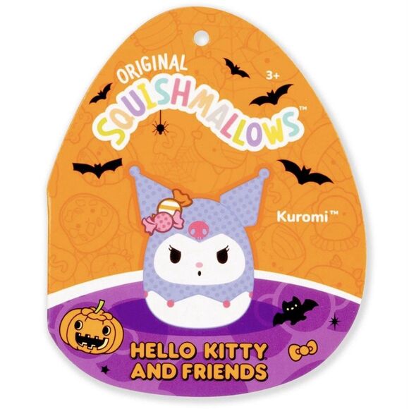 Squishmallow Hello Kitty Kuromi Witch Skull Halloween Plush 8" Brand NEW! 2025 - Picture 9 of 12